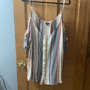 Cold shoulder torrid top